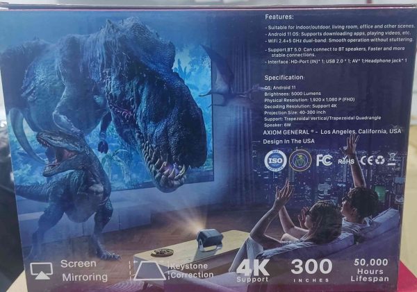 ویدئو پروژکتور آمریکایی برند axiom 4k کیفیت عالی - Image 2