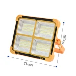 پروژکتور و پاوربانک شارژی خورشیدی اسمال سان مدل solar led light sl D8 - Image 2