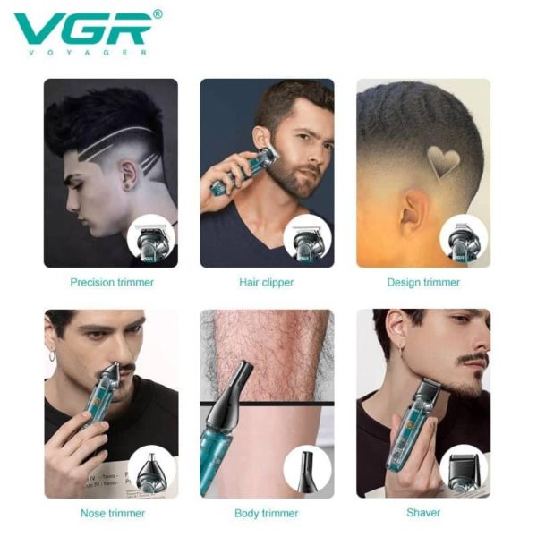 ست ماشین اصلاح سر، صورت و بدن VGR مدل V-102 Argentina Kit - Image 9