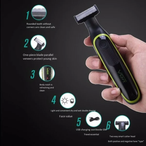 ماشین اصلاح موی سر، بدن و صورت VGR مدل V-017 - Image 4