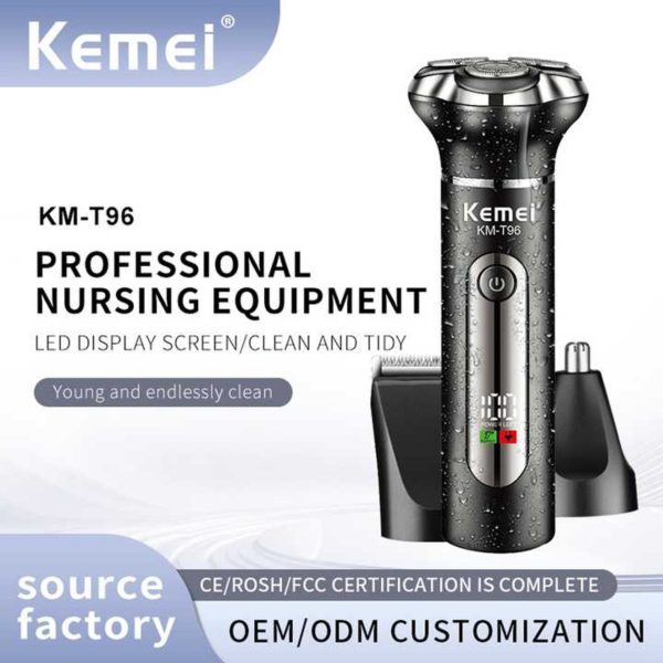 ماشین اصلاح موی صورت و بدن شارژی کیمی مدل KM-T96 - Image 4
