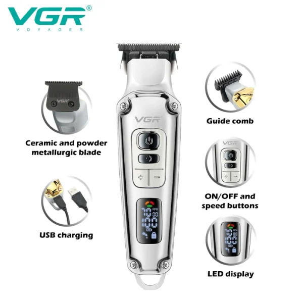 ماشین اصلاح موی سر و صورت وی‌جی‌ار مدل V-931 - Image 5