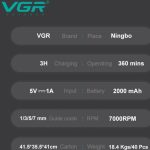 ماشین اصلاح سر و صورت VGR مدل V-930 - Image 5