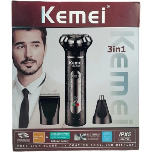 ماشین اصلاح موی صورت و بدن شارژی کیمی مدل KM-T96 - Image 6