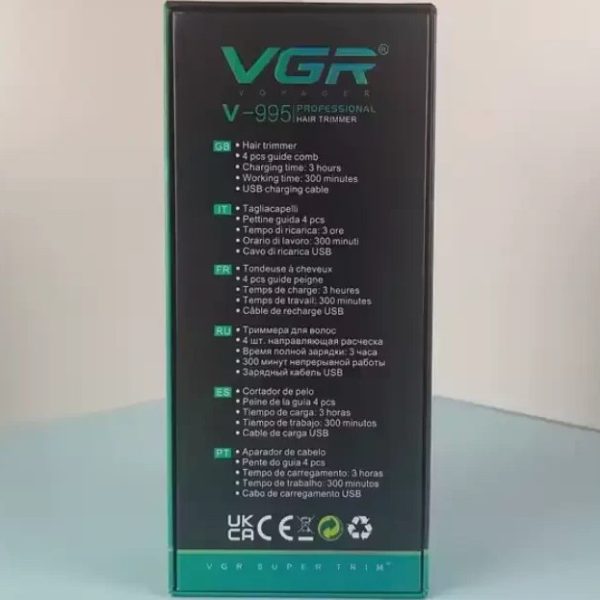 ماشین اصلاح موی سر و صورت VGR مدل ۹۹۵ - Image 5