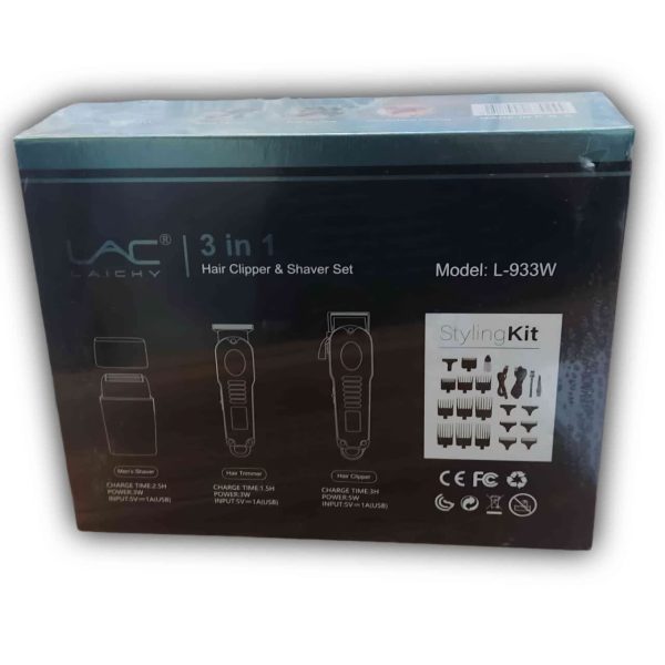 ست ماشین اصلاح لایچی سه قلو مدل LAC Laichy L-933W - Image 2