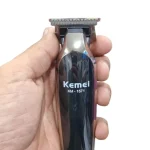ماشین اصلاح سر و صورت کیمی مدل KM-1571 | ۴ شانه تنظیم | باتری 1200 میلی‌آمپر | نمایشگر LCD - Image 5
