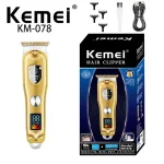 ماشین اصلاح مو کیمی مدل KM-078 | تریمر ۴ شانه | باتری ۱۰۰ دقیقه‌ای
